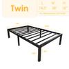 yookare 18 Inch Tall and Strong Platform Metal Bed Frame/Easy Assembly Mattress Foundation/ 4000lbs Heavy Duty Frame with Steel Slat Support/No Noise/No Box Spring NeededTwin view 3