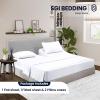SGI bedding 32" Queen Split Top Flex Head Sheet 100% Egyptian Cotton 1000 Thread Count Flex Top Sheet for Adjustable Bed 4Pc Sheet Set 15" Deep Pocket for Sleep Number Bed - White view 2
