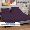 SGI bedding 28" Cal King Split Top Flex Head Sheet 100% Egyptian Cotton Sheet Set - 600 Thread Count Flex Top Sheet Adjustable Bed - 4 Piece Sheet Set 15" Deep Pocket Sleep Number Bed - Plum Solid view 2