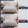 SGI bedding 32" King Split Top Flex Head Sheet 100% Egyptian Cotton Sheet Set - 600 Thread Count Flex Top Sheet Adjustable Bed - 4 Piece Sheet Set 15" Deep Pocket Sleep Number Bed - Light Grey Stripe view 3