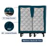 SGI bedding 32" King Split Top Flex Head Sheet 100% Egyptian Cotton Sheet Set - 600 Thread Count Flex Top Sheet Adjustable Bed - 4 Piece Sheet Set 15" Deep Pocket Sleep Number Bed - Teal Solid view 4