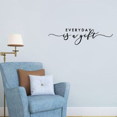 Vinyl Wall Decals Everyday is a Gift Stickers for Living Room Bedroom Kitchen Office Home Wall Decor 10x22inch
