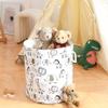 INough Kids Laundry Basket Extra Large Baby Hamper for Nursery, 58L Kids Baskets for Nursery Stuffed Animal Storage Basket, Canvas Clothes Hamper Toy Basket for Boys Foldable Laundry Hampers (Giraffe) view 2