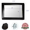 H-A Stereo Wooden Frame Wall Mirror Rustic Wood Vanity Mirror for Bedroom Hanging Vertical or Horizontal (Black) view 3