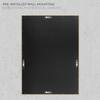 H-A Stereo Wooden Frame Wall Mirror Rustic Wood Vanity Mirror for Bedroom Hanging Vertical or Horizontal (Black) view 4