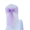 Organza Lilac Chair Sashes 50 Pack 7x108 inches Sheer Lavender Chairs Bows for Wedding Party Banquet Restaurant Anniversary Christmas Decorations Tulle Chairs Knots Ties - Light Purple view 1
