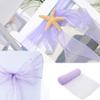 Organza Lilac Chair Sashes 50 Pack 7x108 inches Sheer Lavender Chairs Bows for Wedding Party Banquet Restaurant Anniversary Christmas Decorations Tulle Chairs Knots Ties - Light Purple view 4