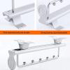 SOBS Pull Out Closet Rod Adjustable Wardrobe Rail Clothes Rack, Heavy-Duty Retractable Closet Storage Rack, Hanging Closet Rod Extender Suspension, Closet Clothes Rail, 2 Colors view 4