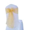 WENSINL Pack of 50 Wedding Organza Gold Chair Bows - Tulle Sheer Chair Sashes for Party Banquet Hotel Restaurant Birthday Engagement Bridal Shower Events Decorations view 1