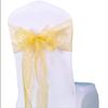 WENSINL Pack of 50 Wedding Organza Gold Chair Bows - Tulle Sheer Chair Sashes for Party Banquet Hotel Restaurant Birthday Engagement Bridal Shower Events Decorations view 3