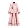 Chinese Hanfu Blazer Skirt Embroidery Ladies Retro Dress Clothing (Color : Set, Size : XXXL) view 3