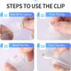 Viaky Self Adhesive Cable Clips, Wire Organize Cables Wire Management Clamps Outdoors Tie Holder Work for Cable Width 0.4''-Computer, Electrical Charging(Translucent, 30pcs) view 2