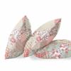HomeRoots Broadcloth Peach Pink Floral Indoor Outdoor Throw Pillow view 2
