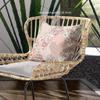 HomeRoots Broadcloth Peach Pink Floral Indoor Outdoor Throw Pillow view 4