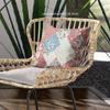 HomeRoots Broadcloth Red Blue Boho Floral Indoor Outdoor Throw Pillow view 4