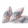 HomeRoots Pink Light Blue Broadcloth Pink Blue Boho Floral Indoor Outdoor Throw Pillow view 2