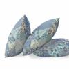 HomeRoots Grey Blue Navy Broadcloth Gray Blue Boho Floral Indoor Outdoor Throw Pillow view 2