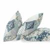 HomeRoots Indigo Cream Broadcloth Teal White Boho Floral Indoor Outdoor Throw Pillow view 2