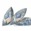 HomeRoots Dark Grey Blue Broadcloth Gray Blue Boho Floral Indoor Outdoor Throw Pillow view 2
