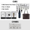 AHYS Key Holder Wall Mount Family Wall Decor Wooden Key Rack Hanger with 6 Hooks for Farmhouse Home Entryway Living Room Decor - Light Grey view 4