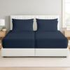 MD Home Decore 7 Piece Split Cal King Sheet Set, 100% Egyptian Cotton, 16 Inch Deep Pockets, Navy Blue Solid, Soft and Durable Sheets for Adjustable Beds, Sleep Number Beds, Split Cal King Sheets view 1