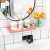 Bathroom Vanity Tray for Countertop - Bamboo Organizer Tray for Dresser Tops, Toilet, Perfume Small Decorative Tray Wood Tray for Home Decoration 11.81 L x 6.1 W x 0.79 H (Pink) view 2