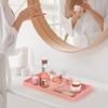Bathroom Vanity Tray for Countertop - Bamboo Organizer Tray for Dresser Tops, Toilet, Perfume Small Decorative Tray Wood Tray for Home Decoration 11.81 L x 6.1 W x 0.79 H (Pink) view 4