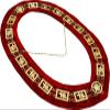 Masonic Regalia KT Knights Templar Metal Chain Collar RED Backing view 1