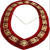Masonic Regalia KT Knights Templar Metal Chain Collar RED Backing view 2