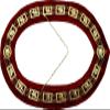 Masonic Regalia KT Knights Templar Metal Chain Collar RED Backing view 3