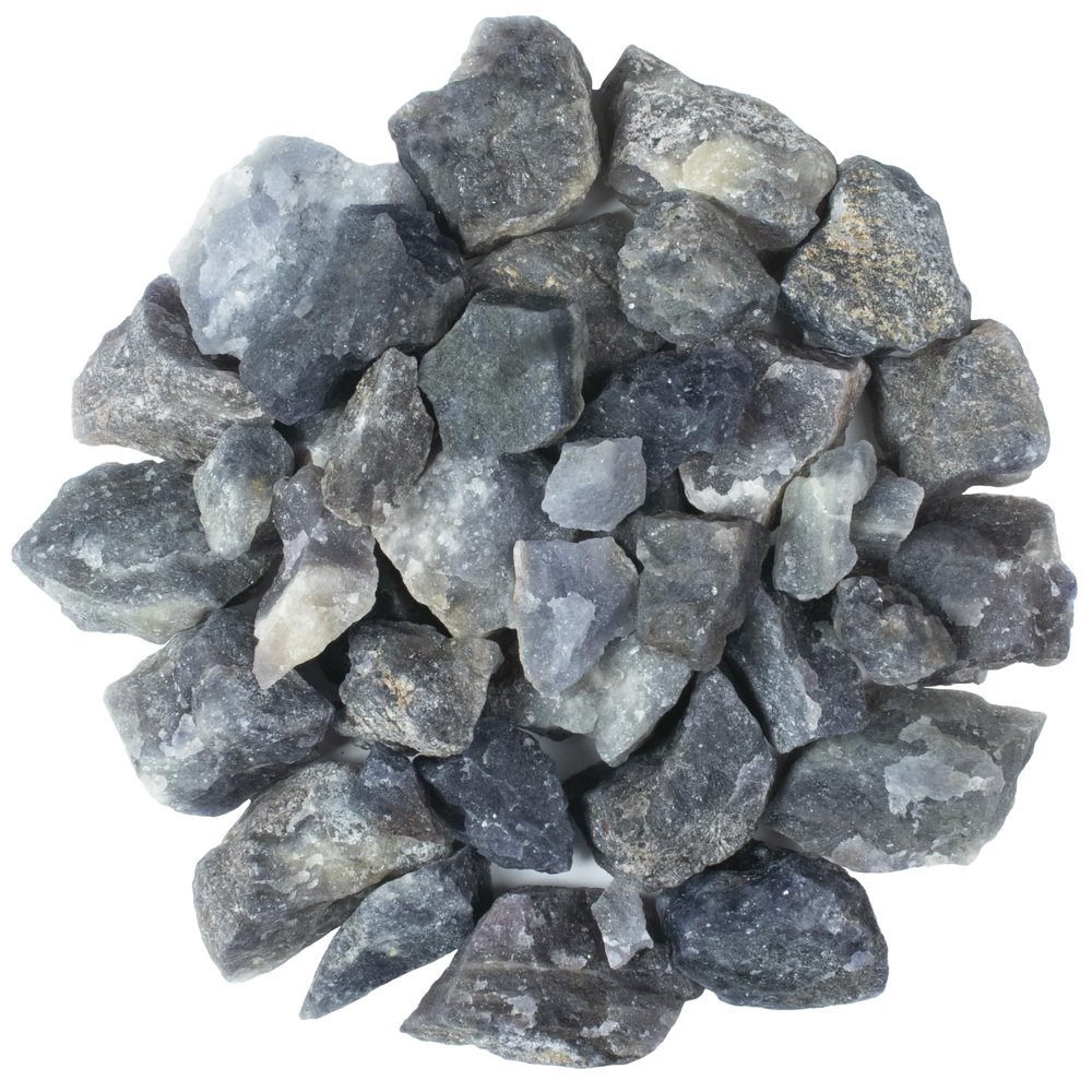 ZAICUS Iolite Raw Stones for Jewelry 1,000+ Carats Rough Stones for Rock Tumbler, Jewelry Making, Polishing, Cabbing, Lapidary, Fountain Rocks, Decoration, Wire Wrapping, Gem Mining, Reiki Healing
