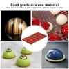 3Pcs Round Dome Fondant Mold, 15-Cavity Semi Sphere Silicone Molds Brown Silicone Baking Molds for Pudding, Chocolate, Candy view 2