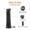 Amazon Basics 28-Inch Oscillating Tower Heater With Overheat and Tip-Over Protection, Fast Heating, 2 Heat Settings, Fan Mode, Timer, Remote Control, LED Display, 1500W, 9.4"D x 9.4"W x 28.6"H, Black view 3