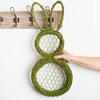 Artificial Mossy Grapevine Bunny Wreath view 2