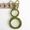 Artificial Mossy Grapevine Bunny Wreath view 4