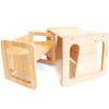 Montessori Weaning Table and Chair Set - Solid Wooded Toddler Table - Cube Chairs for Toddlers - Real Hardwood - Kids Montessori Furniture view 1