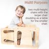 Montessori Weaning Table and Chair Set - Solid Wooded Toddler Table - Cube Chairs for Toddlers - Real Hardwood - Kids Montessori Furniture view 2