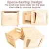 Montessori Weaning Table and Chair Set - Solid Wooded Toddler Table - Cube Chairs for Toddlers - Real Hardwood - Kids Montessori Furniture view 3