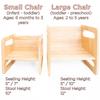 Montessori Weaning Table and Chair Set - Solid Wooded Toddler Table - Cube Chairs for Toddlers - Real Hardwood - Kids Montessori Furniture view 4