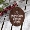 Designsify Christmas Tree Decoration, 79th Anniversary 79 Years Down Lifetime to Go, Circle Ornament D, Gifts for Birthday Valentines Mom Mothers Fathers Day Party, to Men Women Him Her Friend view 3