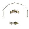 A&F Rod Dcor - Apex 13/16" 6-Sided Bay Window Curtain Rod - Antique Brass view 2