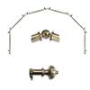 A&F Rod Dcor - Fargo 13/16" 6-Sided Bay Window Curtain Rod - Antique Brass view 1