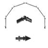 A&F Rod Dcor - Apex 13/16" 6-Sided Bay Window Curtain Rod - Black view 2