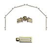 A&F Rod Dcor - Cobalt 13/16" 6-Sided Bay Window Curtain Rod - Antique Brass view 1