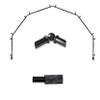 A&F Rod Dcor - Oak 13/16" 6-Sided Bay Window Curtain Rod - Black view 1