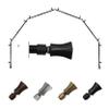 Pillar 13/16" 6-Sided Bay Window Curtain Rod 28-48" (Each Side) - Black view 1