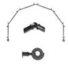 A&F Rod Dcor - Spool 13/16" 6-Sided Bay Window Curtain Rod - Black view 1