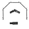 A&F Rod Dcor - Oak 13/16" 5-Sided Bay Window Curtain Rod - Black view 1