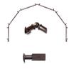 A&F Rod Dcor - Oak 13/16" 6-Sided Bay Window Curtain Rod - Cocoa view 1
