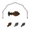 A&F Rod Dcor - Ashland 13/16" 6-Sided Bay Window Curtain Rod - Cocoa view 1